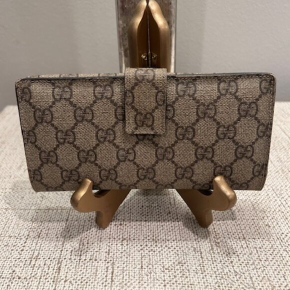 Gucci GG Supreme Monogram Continental Flap Wallet Beige - Picture 3 of 8